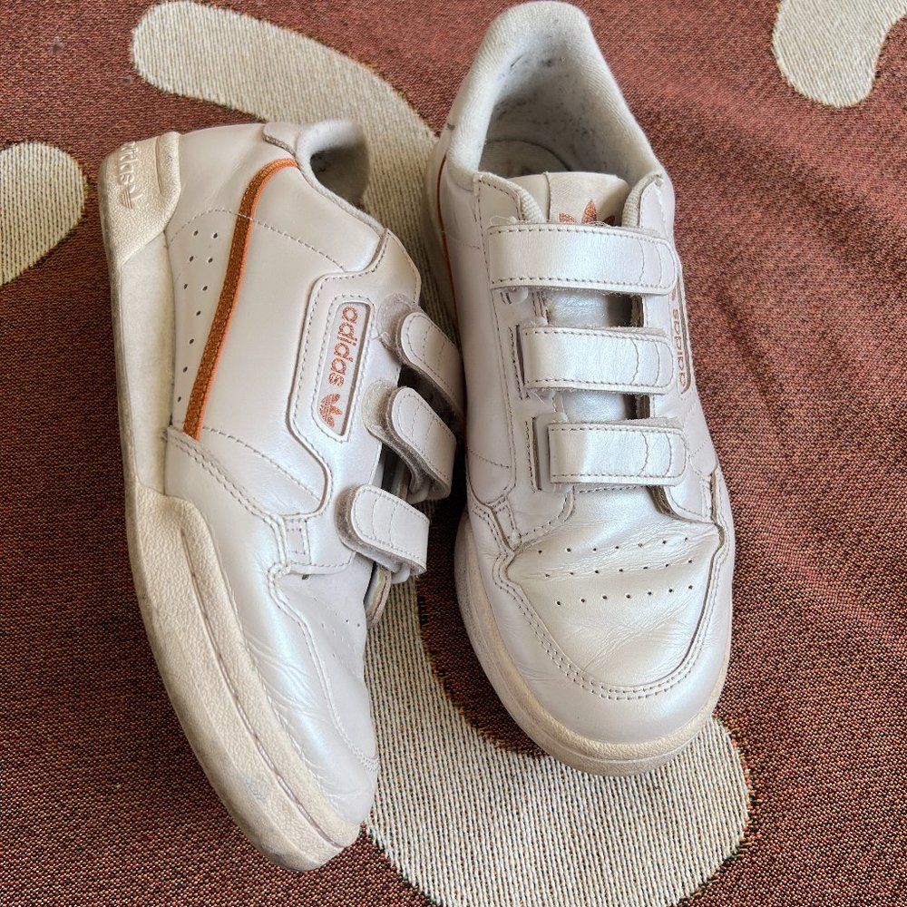 ADIDAS 3-strap Velcro Sneaker Rose Gold Size 9